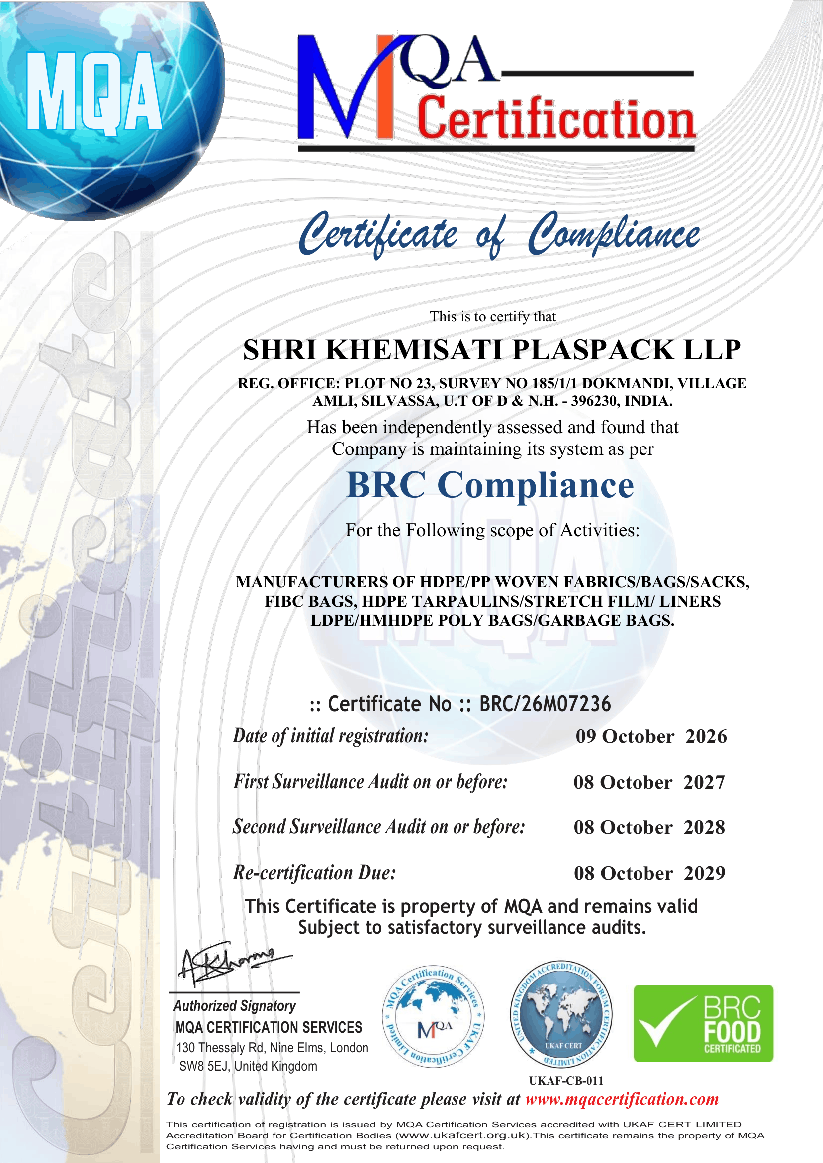 Certificate 1